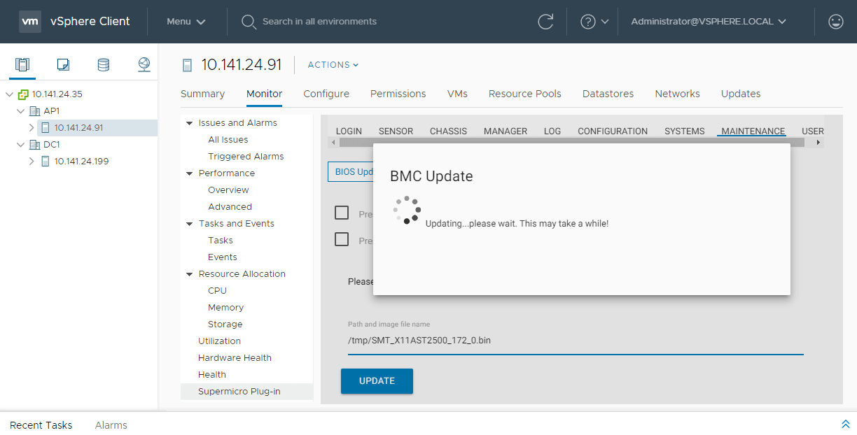vSphere screenshot