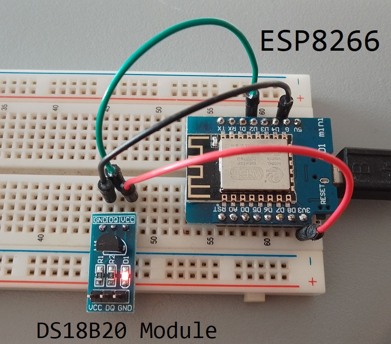 Connecting a DS18B20 Wemos D1 Mini